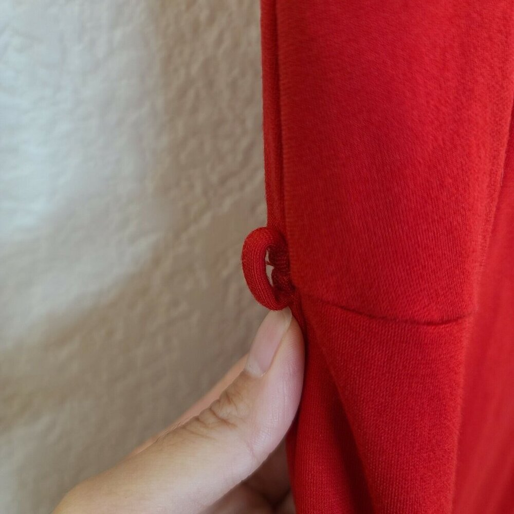 MNG Suit Dress Women XS Red Knit Fitted Sheath Square Neck Stretch Career Office - Picture 5 of 12